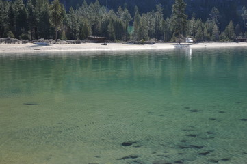 Lake Tahoe in the Sierra Nevada.