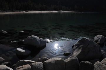 Lake Tahoe in the Sierra Nevada.