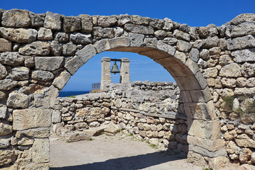 remains of ancient greek city Chersonese. Sevastopol. Crimea.
