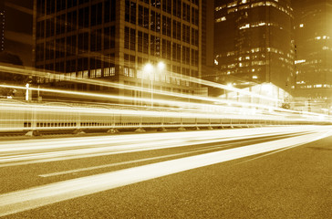 moving car with blur light