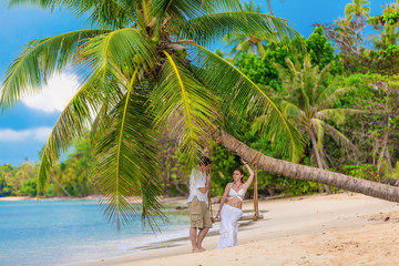 couple on a tropical beach