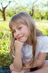 Naklejka premium Cute smile girl
