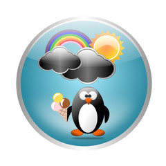 Rainbow button - weather collection