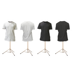 Empty black and white shirts design.