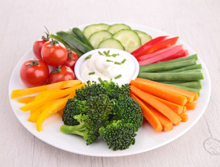 vegetable stick and dip
