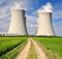 Fototapeta premium Nuclear power plant Temelin in Czech Republic Europe