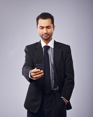 Executive Reading a Text Message