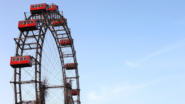 Famous and historic Ferris wheel of Vienna