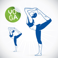 Yoga Fitness Model Illustration, Sign, Symbol, Button