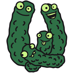 Funny Cucumber Family