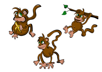 Naklejka premium Affe Comic