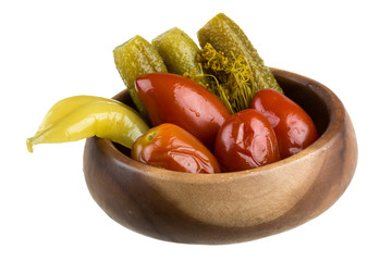 marinaded vegetables - tomato and cucumber