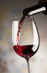 Fototapeta na wymiar red wine glass