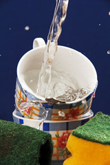 washing of cups of tea.