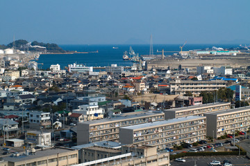 Obraz premium Industrial city in Japan