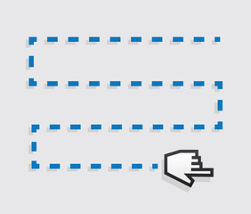 Digital hand pointer with dotted trail