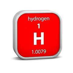 Fototapeta premium Hydrogen material sign
