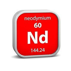 Neodymium material sign
