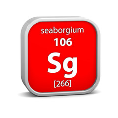 Seaborgium material sign
