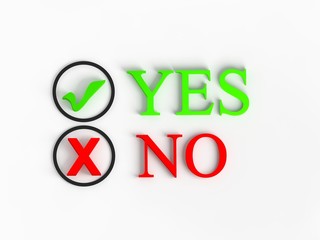 Tick box YES and NO