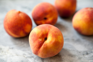 Peaches on a table