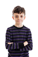 Confindent 9 year old boy portrait