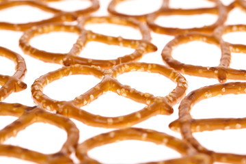 Pretzels on white