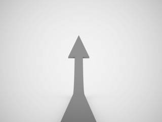 Arrow curve on black and white