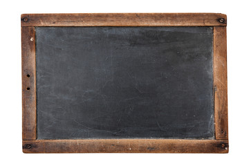 Blank vintage chalkboard isolated on white © eurobanks