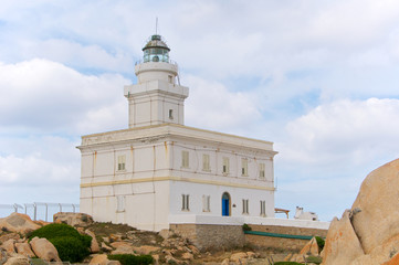 Fototapeta na wymiar Capo Testa Lighthouse, Sardinia, Italy