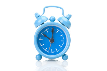 Old blue alarm clock