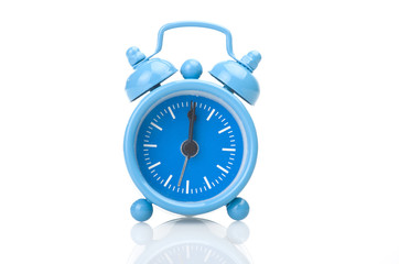 Old blue alarm clock