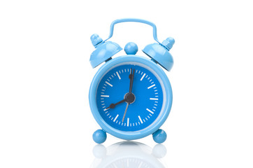 Old blue alarm clock