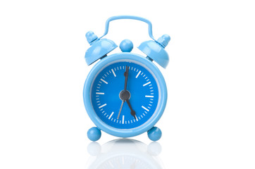 Old blue alarm clock