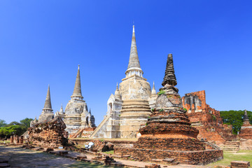 Fototapeta premium Pagoda at wat phra sri sanphet temple, Ayutthaya, Thailand