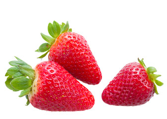 three  raw strawberry