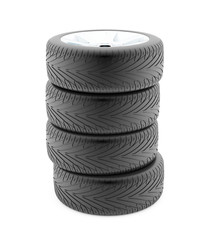 Tires isolated on white
