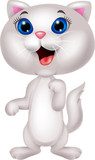 "Cute white cat cartoon" Stock image and royalty-free vector files on