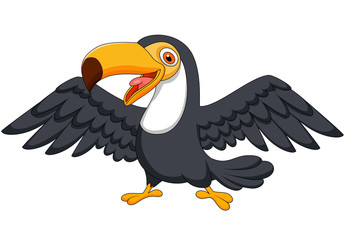 Fototapeta premium Cute toucan bird cartoon