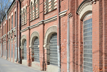 Obraz premium The wall of old factory building