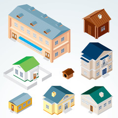 Isometric House and Buildings