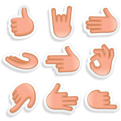 Hand Gestures Icon Set 1