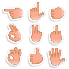Hand Gestures Icon Set 2