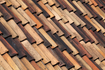 Bright colorful roof tiling background