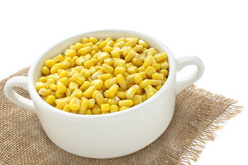Sweet corn in a bowl