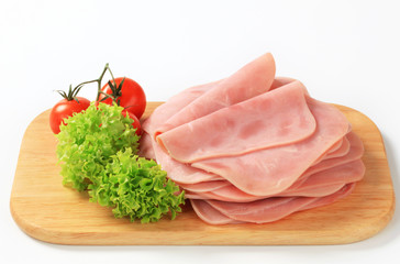Thinly sliced ham