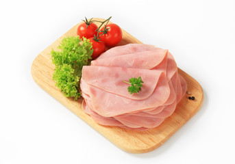 Thinly sliced ham