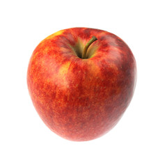one red apple isolated on white background