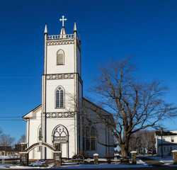 White wooden Church