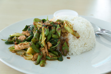 Basil Fried Rice with Pork.